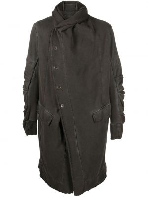 Bavlnený kabát s kapucňou Masnada hnedá