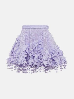 Krajkové mini sukně Zimmermann fialové