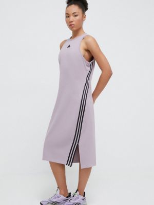 Сукня міді Adidas фіолетова