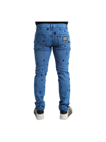 Pantalones slim fit Dolce & Gabbana azul