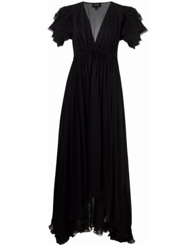 Vestido con escote v Giambattista Valli negro