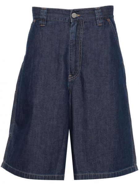 Kratke jeans hlače Prada modra