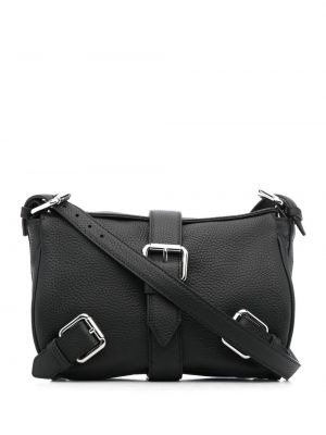 Чанта за ръка с катарама By Far черно