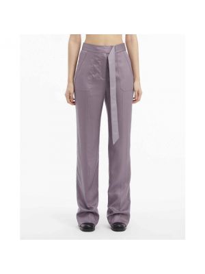 Pantalones rectos Calvin Klein violeta