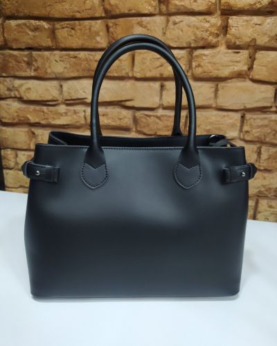 Шкіряна сумка класична Vera Pelle, чорна