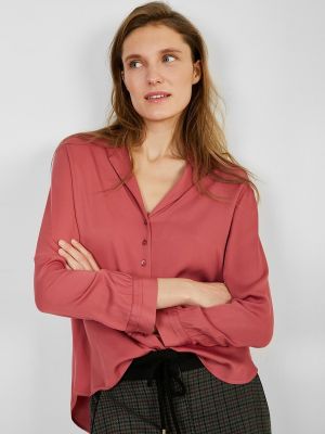 Простая женская рубашка с длинным рукавом Trucco красный