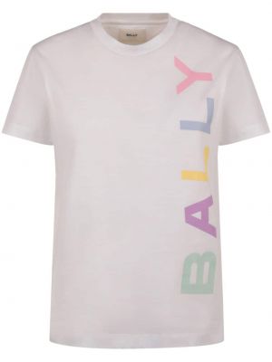 T-krekls ar apdruku Bally balts
