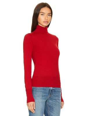Jersey cuello alto de lana de lana merino de tela jersey Grlfrnd rojo
