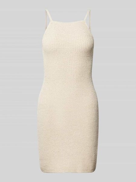 Sukienka mini w jednolitym kolorze Edited beżowa