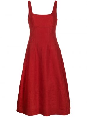 Λινή αμάνικο φόρεμα Chloé κόκκινο