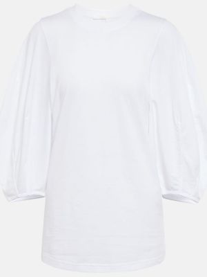 Bavlněné tričko jersey Chloã© bílé