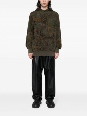 Distressed hoodie mit camouflage-print 1017 Alyx 9sm schwarz