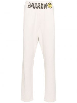 Памучни спортни панталони с принт Barrow бяло