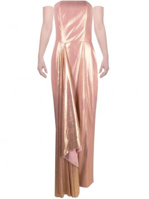 Sukienka wieczorowa drapowana Bazza Alzouman różowa