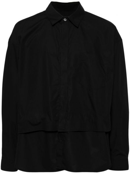 Bavlnená dlhá košeľa Songzio čierna