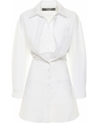 Sukienka mini bawełniane Jacquemus - biały