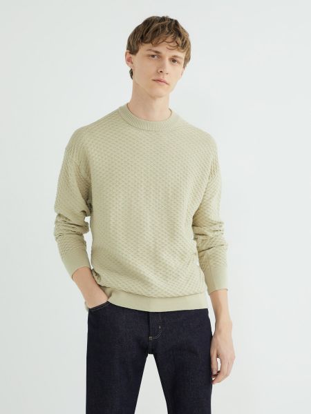 Jersey de algodón de tela jersey Calvin Klein beige
