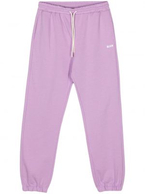 Sportovní kalhoty s potiskem Msgm fialové