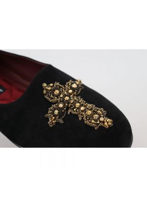 Loafers zamszowe Dolce And Gabbana czarne