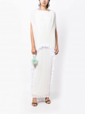 Plisované šaty Baruni bílé