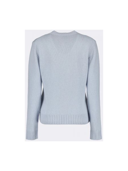 Sweter z kaszmiru Moncler niebieski