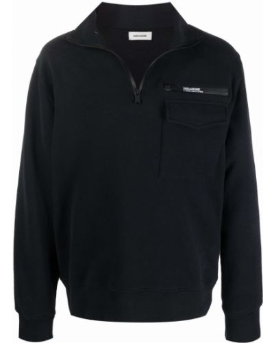 Jersey con cremallera de tela jersey Zadig&voltaire negro