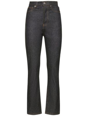 Bavlněné straight fit džíny Alexandre Vauthier černé