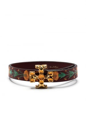 Trykt floral armbånd Tory Burch brun