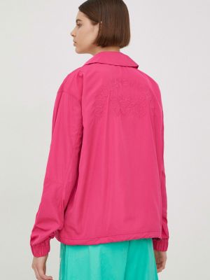 Oversized rövid kabát Adidas Originals rózsaszín