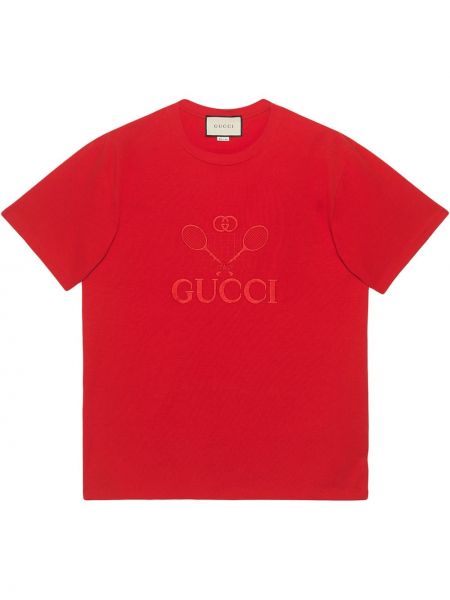 Oversized póló Gucci piros