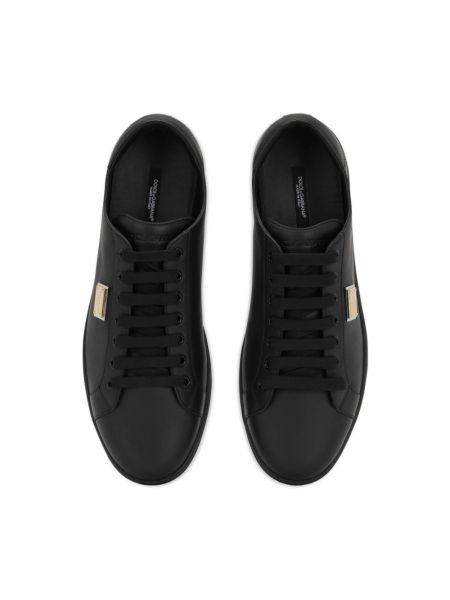 Leder sneaker Dolce & Gabbana schwarz