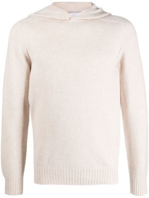 Пуловер с качулка D4.0 бежово