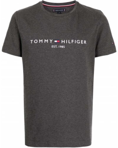 Camiseta con estampado Tommy Hilfiger gris