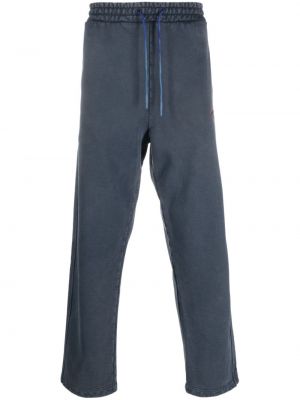 Haftowane spodnie sportowe bawełniane Missoni niebieskie