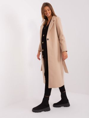 Παλτό με κουμπιά Fashionhunters μπεζ