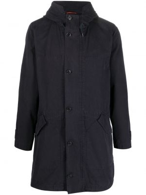 Bavlnený kabát na gombíky Ps Paul Smith modrá