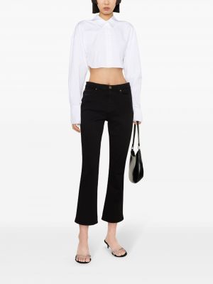 Zvonové džíny s vysokým pasem Pinko černé