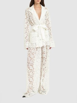 Μπουφάν με δαντέλα Dolce & Gabbana λευκό