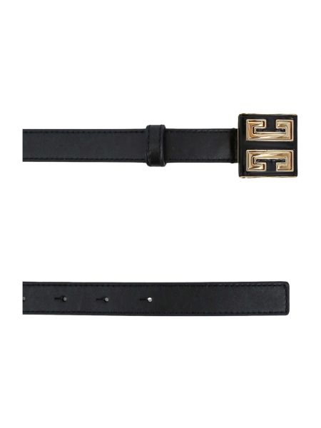 Cinturón de cuero con hebilla Givenchy negro