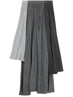 Plisovaná asymetrická sukňa Rokh sivá