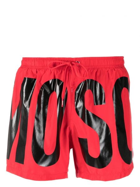 Pantaloni scurți cu imagine Moschino roșu