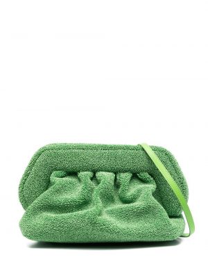 Clutch somiņa ar kažokādu Themoirè zaļš