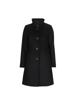 Vlněný kabát Esprit černý