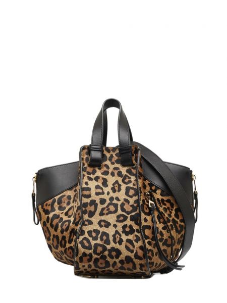 Чанта с принт с леопардов принт Loewe Pre-owned черно