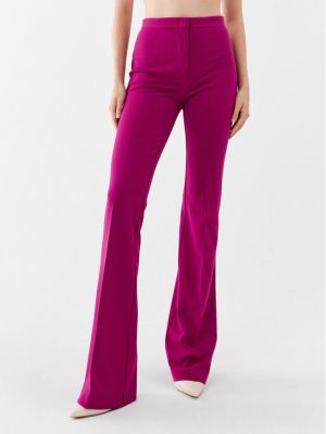 Bavlnené rovné nohavice Pinko fialová