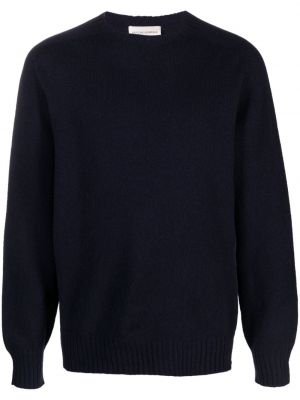 Пуловер от мерино вълна с кръгло деколте Officine Generale синьо