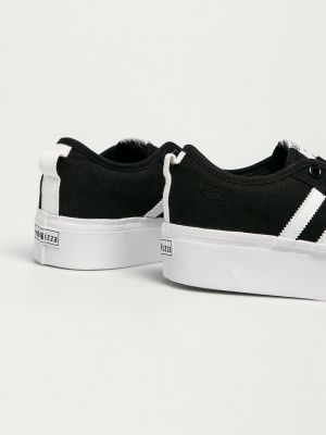 Trampki na platformie Adidas Originals czarne