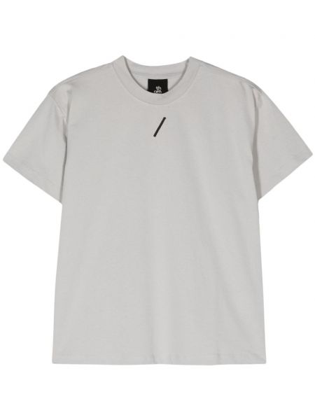 Bavlnené tričko s výšivkou Thom Krom sivá