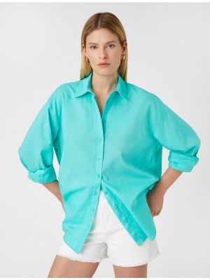Oversized πουκάμισο Koton πράσινο