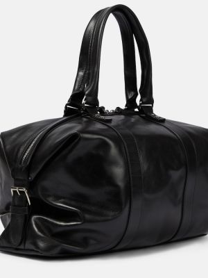Kožená nákupná taška Ann Demeulemeester čierna